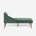 Liegesessel Vintage Chaiselongue links klassisch aus Samt Agos Lagerbestand