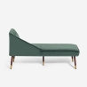 Liegesessel Vintage Chaiselongue links klassisch aus Samt Agos Lagerbestand