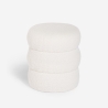 Fußhocker Teddy Bouclé im modernen Zylinderdesign Okami Rabatte