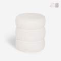 Fußhocker Teddy Bouclé im modernen Zylinderdesign Okami Aktion