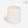 Fußhocker Teddy Bouclé im modernen Zylinderdesign Okami Aktion