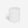 Fußhocker Teddy Bouclé im modernen Zylinderdesign Okami Modell