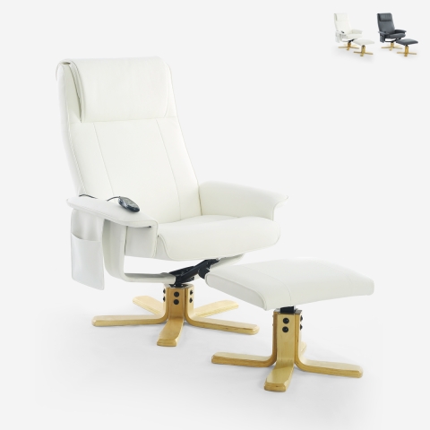 Sessel mit ergonomischer Massage und Heizung und Fußstütze Myron Aktion