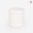 Sitzhocker Bouclé Stauraum Zylinder Design Wohnzimmer Mugi Aktion