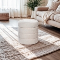 Sitzhocker Bouclé Stauraum Zylinder Design Wohnzimmer Mugi Angebot