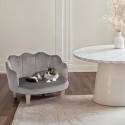 Sessel muschelförmig für Hunde und Katzen aus Samt Pally Sales