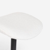 Sessel mit Fußhocker aus weißem Bouclé für das Wohnzimmer Büro Shiro Katalog
