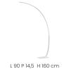Stehlampe bogenförmig LED aus Metall H160cm Keep Katalog