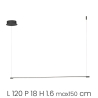 Hängelampe mit LED Leiste aus Metall 120cm Genius L Rabatte