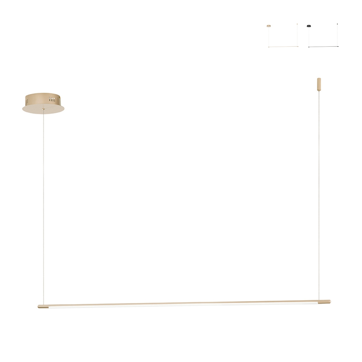 Hängelampe mit LED Leiste aus Metall 120cm Genius L Angebot