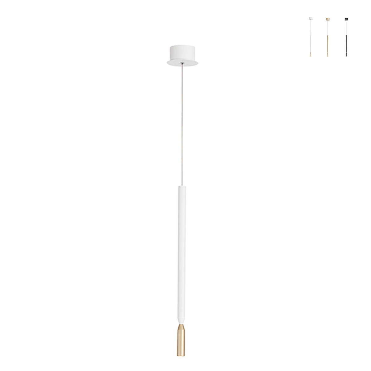 Hängelampe LED aus lackiertem Metall Tubic Aktion