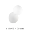 Wandlampe aus Beton und Glaskugel H20cm Rock Rabatte
