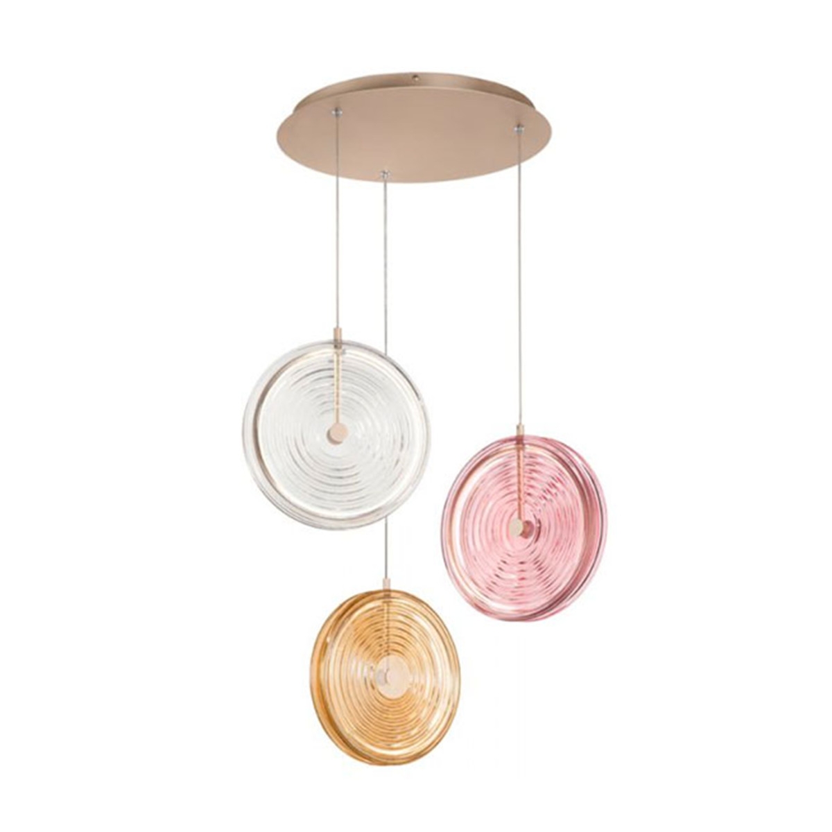 Hängelampe 3-Licht aus buntem Glas und Metall Jokey XL Aktion Hängelampe 3-Licht aus buntem Glas und Metall Jokey XL Aktion