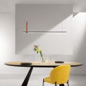 Hängelampe LED 150 cm in schwarz Metall Regoli L Verkauf