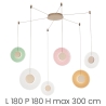 Hängelampe 3-Licht LED aus Glas und Metall mehrfarbig Candy Spider Angebot