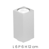 Deckenleuchte rechteckig aus Aluminium H12cm Aloa Modell
