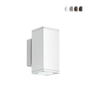 Wandleuchte aus Aluminium für den Außenbereich Doppellampe H19cm Nevada Sales