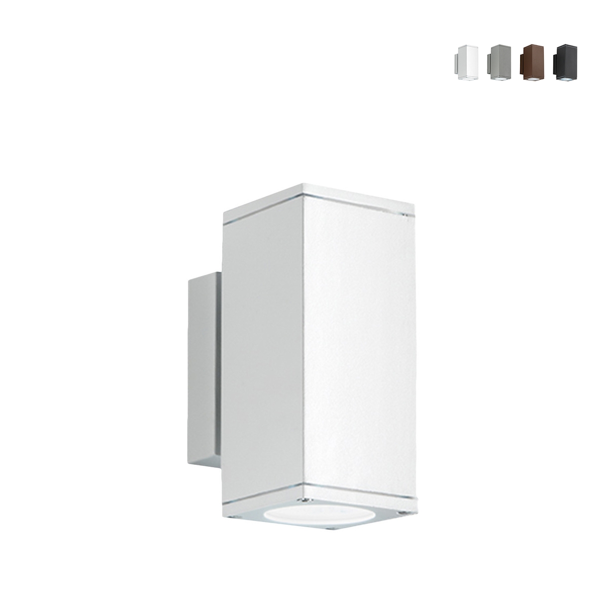 Wandleuchte aus Aluminium für den Außenbereich Doppellampe H19cm Nevada Sales