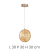 Hängelampe LED Ø30cm mit dekoriertem Glas Jokey S 