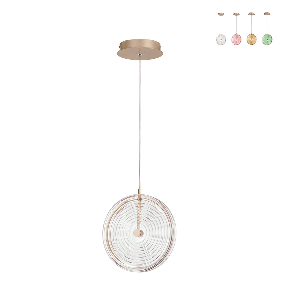 Hängelampe LED Ø30cm mit dekoriertem Glas Jokey S Angebot