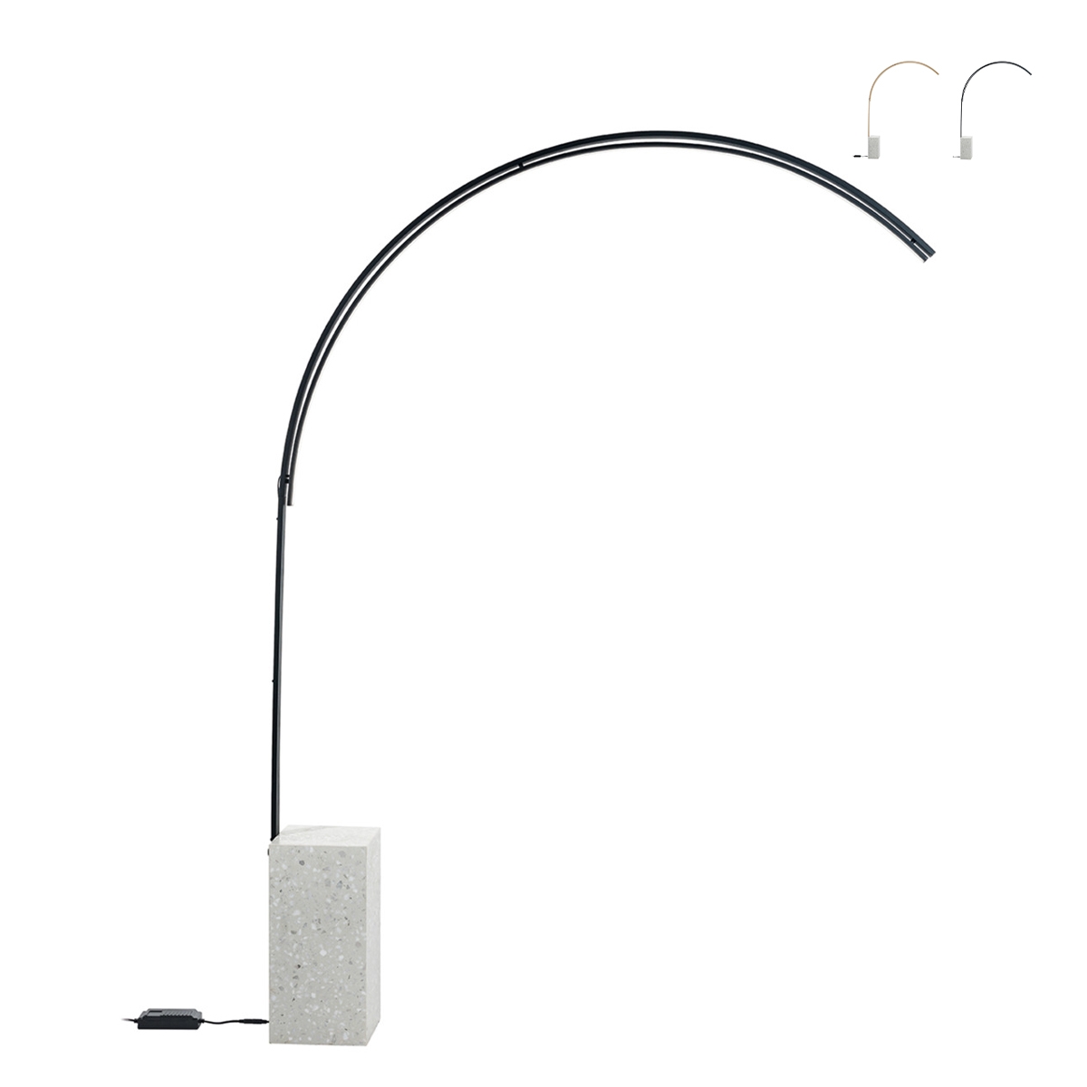 Stehlampe Bogen aus Metall mit LED H215cm Biblio M Aktion