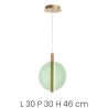 Hängelampe aus Glas und Metall Ø30cm Juis S Kosten