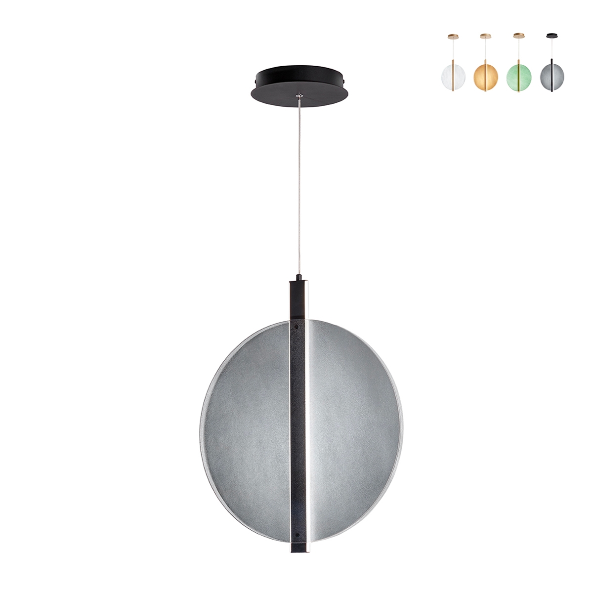 Hängelampe aus Glas und Metall Ø45cm Juis L Sales