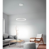Hängelampe LED im modernen runden Design aus weißem Metall Skyround-S Rabatte