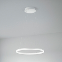 Hängelampe LED im modernen runden Design aus weißem Metall Skyround-S Lagerbestand