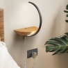 Wandleuchte LED aus Holz mit Dimmer für das Schlafzimmer Roseg Lagerbestand