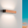 Wandleuchte LED für den Außenbereich aus Teakholz und Glas Hazel Aktion