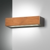 Wandleuchte LED für den Außenbereich aus Teakholz und Glas Hazel Sales