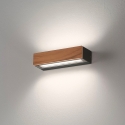 Wandleuchte LED für den Außenbereich aus Teakholz und Glas Hazel Verkauf