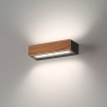 Wandleuchte LED für den Außenbereich aus Teakholz und Glas Hazel Verkauf