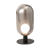 Tischlampe LED aus Rauchglas und schwarzem Metall im Vintage-Stil Gubbio Angebot