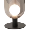 Tischlampe LED aus Rauchglas und schwarzem Metall im Vintage-Stil Gubbio Sales