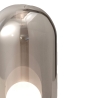 Tischlampe LED aus Rauchglas und schwarzem Metall im Vintage-Stil Gubbio Rabatte