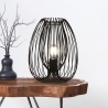 Tischlampe modern mit Metallkäfig Camp-T Rabatte