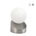 Lampe LED modern Tisch Nachttisch Kugel aus geblasenem Glas Gravity Aktion