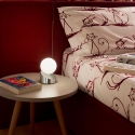 Lampe LED modern Tisch Nachttisch Kugel aus geblasenem Glas Gravity Sales