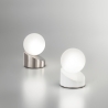Lampe LED modern Tisch Nachttisch Kugel aus geblasenem Glas Gravity Lagerbestand