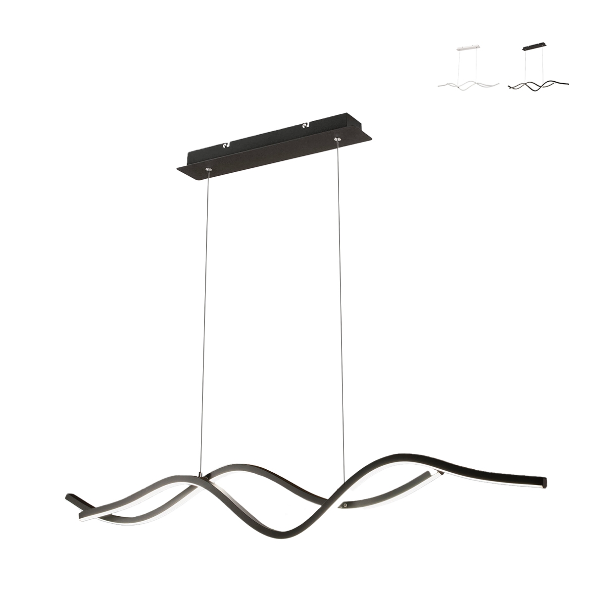 Hängelampe modern LED mit wellenförmigem Design Sinuo Aktion