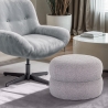 Fusshocker niedrig für das Wohnzimmer aus Teddybouclé-Stoff Raion Angebot