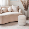 Fußhocker Teddy Bouclé im modernen Zylinderdesign Okami Angebot