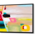 Gemälde abstrakt 124x64cm auf Plexiglas mit schwarzem Rahmen Druvt Angebot