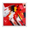 Gemälde abstrakt modern 64x64cm auf Plexiglas weißer Rahmen Tyvek Sales
