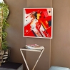 Gemälde abstrakt modern 64x64cm auf Plexiglas weißer Rahmen Tyvek Verkauf
