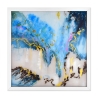 Gemälde abstrakt auf Plexiglas 64x64cm modern weißer Rahmen Lazur Angebot