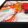 Gemälde abstrakt modern 64x64cm auf Plexiglas schwarzer Rahmen Tzarb Sales