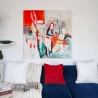 Gemälde abstrakt auf Leinwand 100x100cm modern mehrfarbig Prynk Verkauf